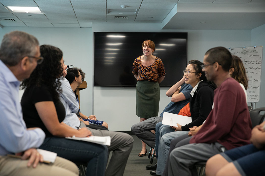 Alda facilitator conducting exercise with participants