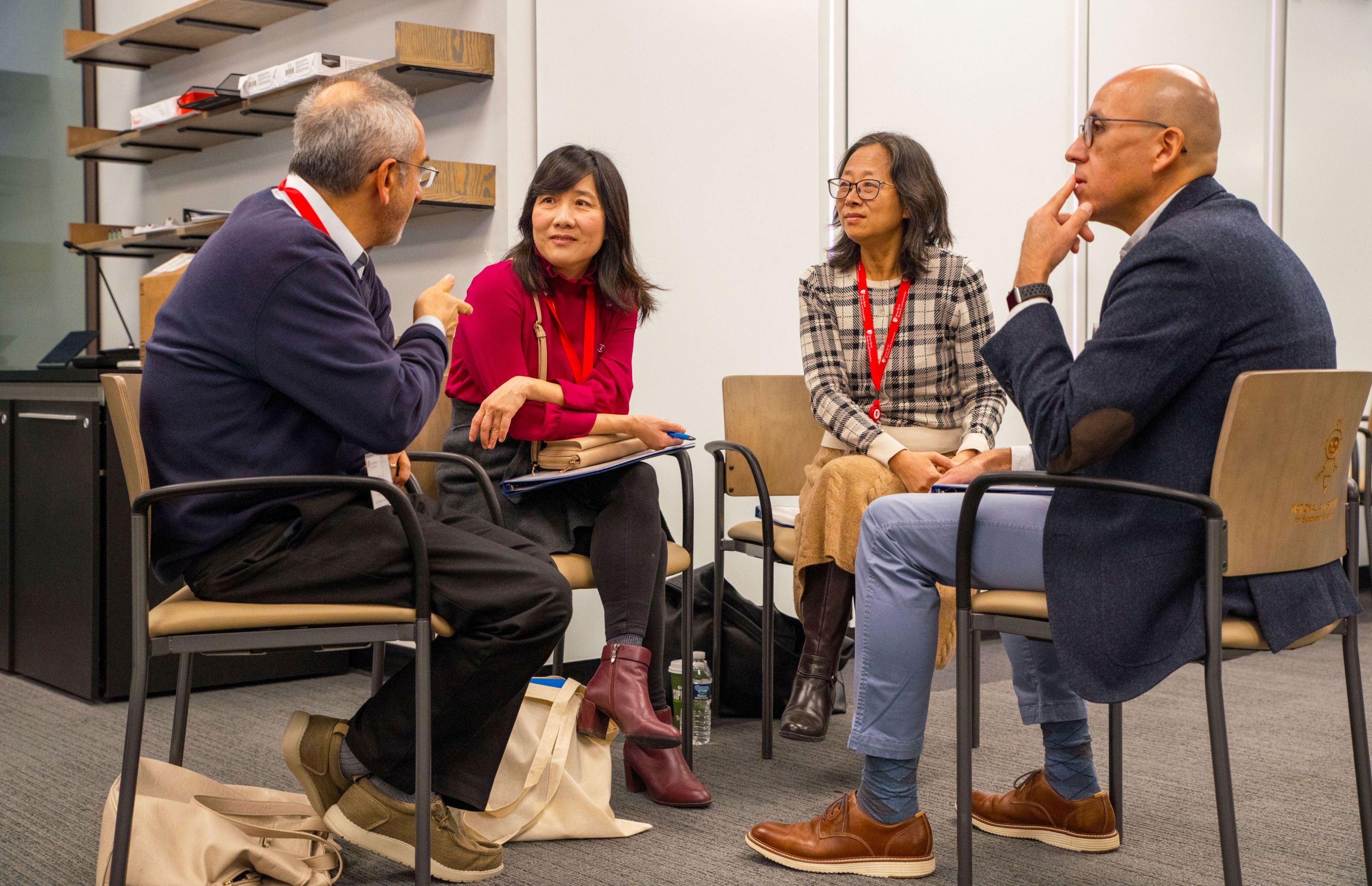 Academy participants in conversation