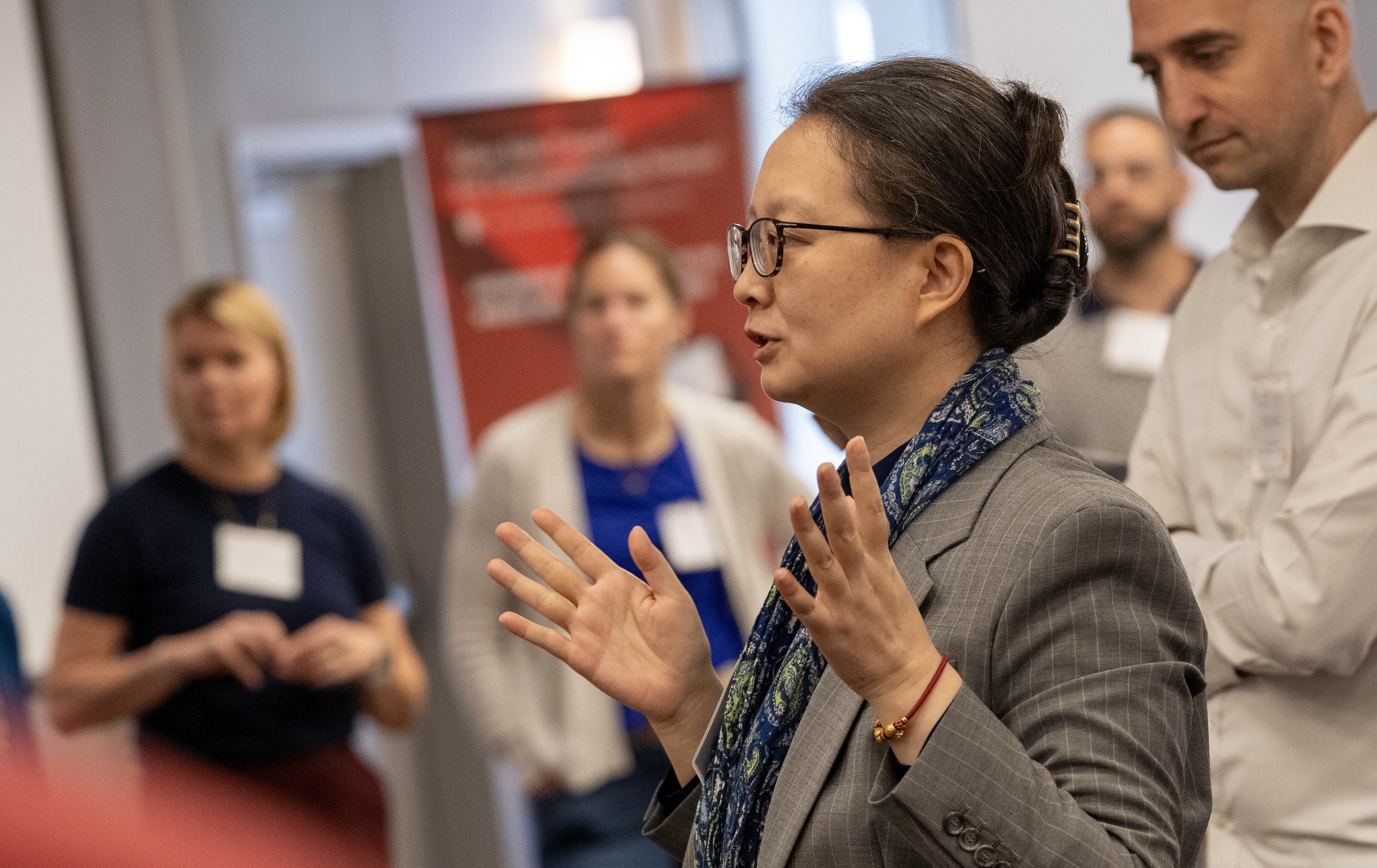 Participant speaking to group