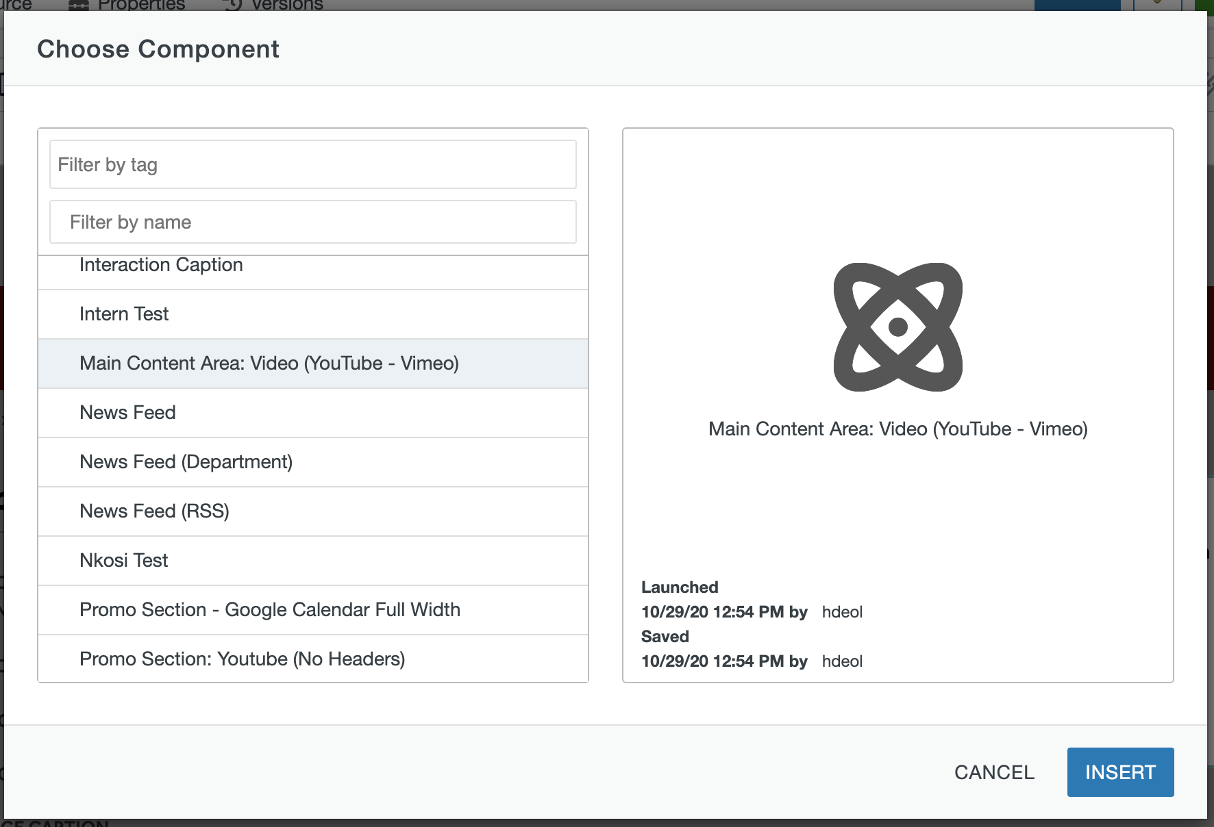 main content area video step 1