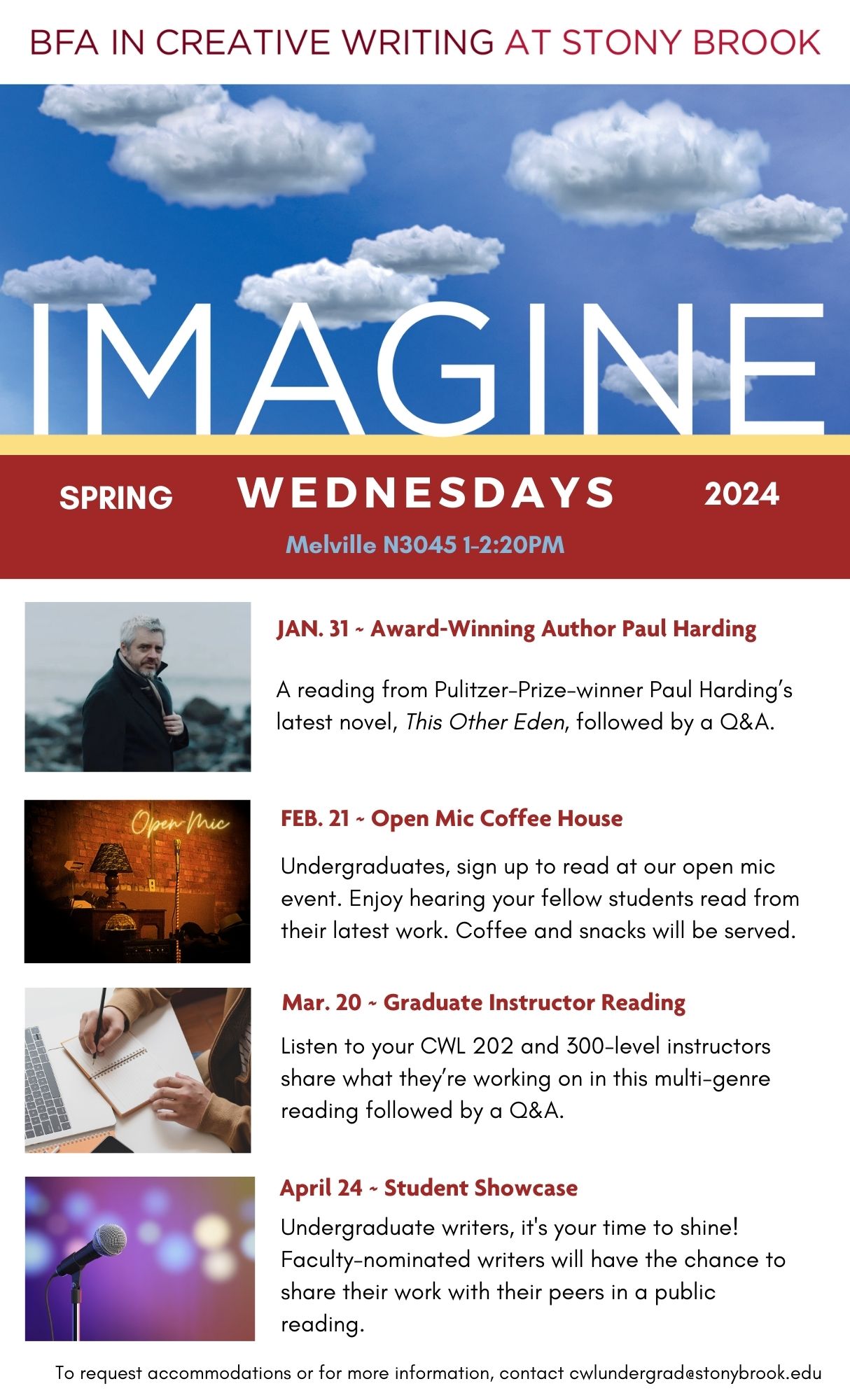 Spring 2024 Creative Writing Events