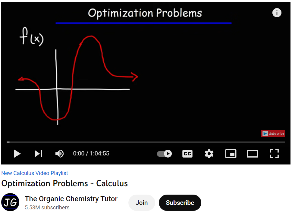 Optimization Problems (AMS 151)