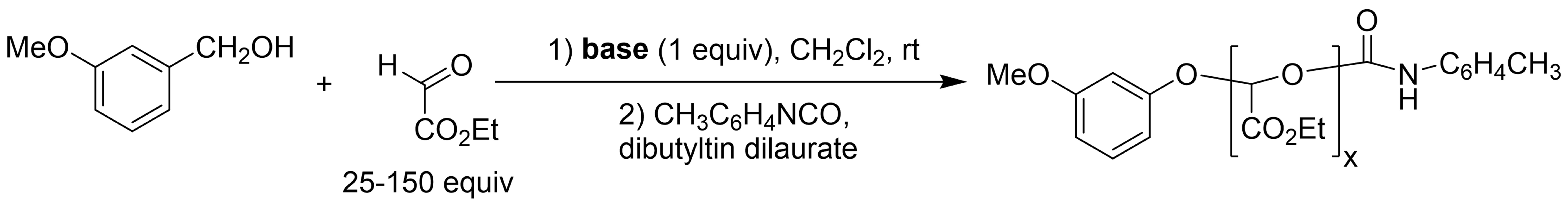 polymerization of ethyl glyoxylate