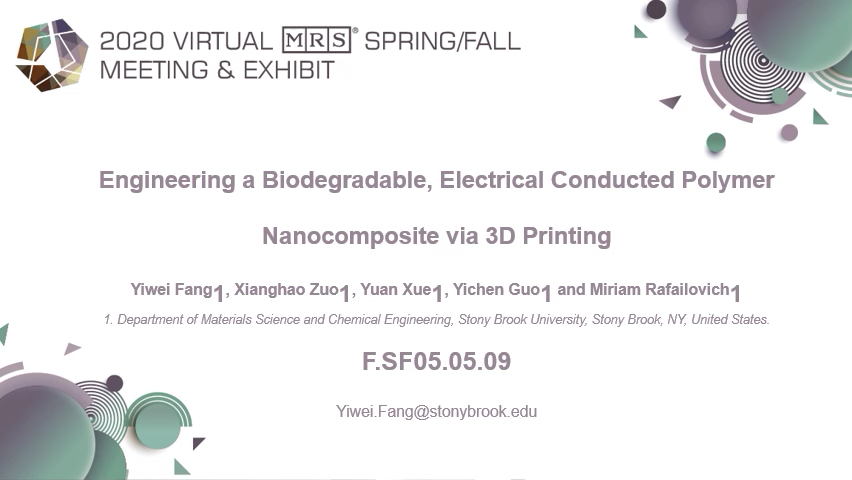 Engineering a Biodegradable, Electrical Conducted Polymer Nanocomposite via 3D Printing
