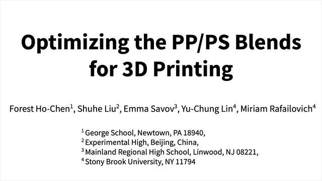 Optimizing PP/PS Blends for 3D Printing