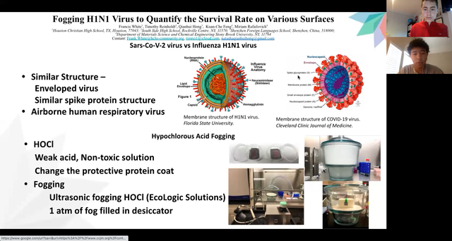 Fogging H1N1 Virus to Quantify the Survival Rate on Various Surfaces