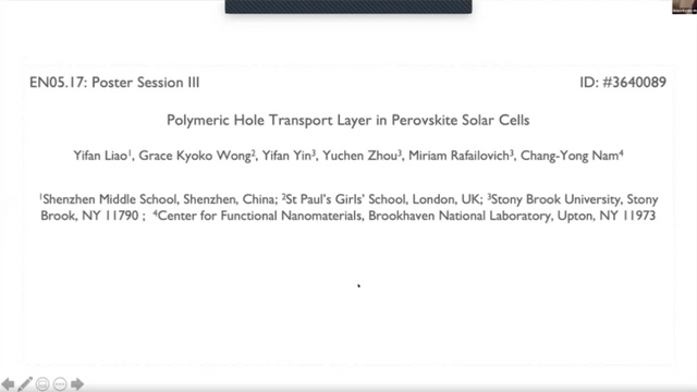 Polymeric Hole Transport Layer in Perovskite Solar Cells