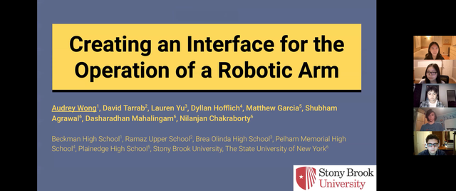 Creating an Interface for the Operation of a Robotic Arm