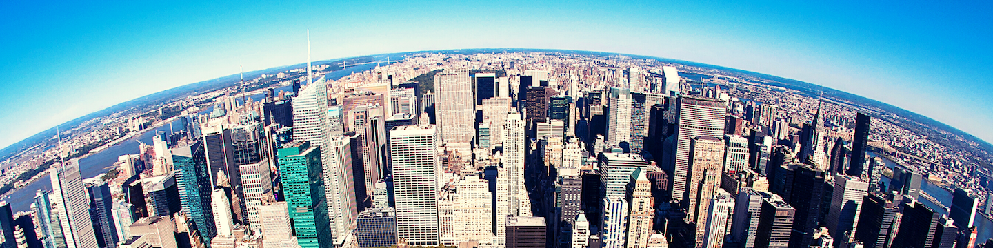 New York City skyline panarama view
