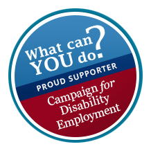 ampaign for Disability Employment (CDE) supporter badge linked to the CDE home page