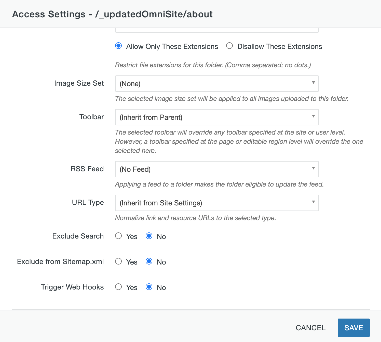 OU access variables